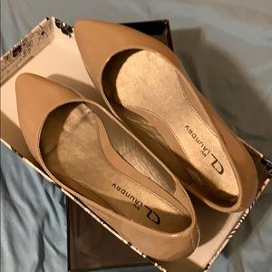 Chinese Laundry Nude patent leather wedge flats